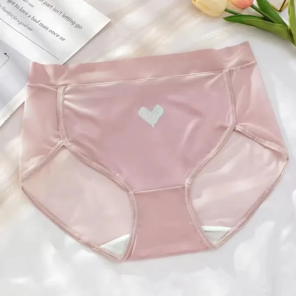 Sexy Mesh Hearts Panties for Women, Plus Size Briefs, Underpants for Weight 100kg - Image 8
