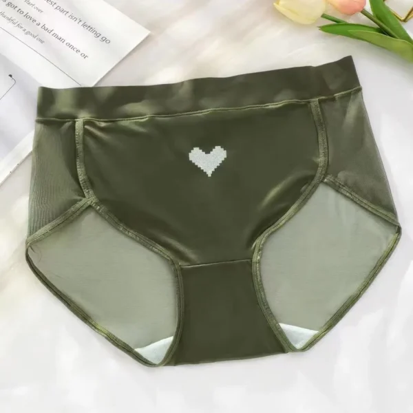Sexy Mesh Hearts Panties for Women, Plus Size Briefs, Underpants for Weight 100kg - Image 9